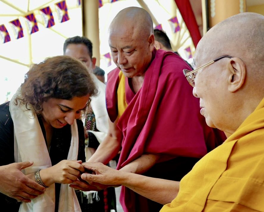 ChawlaSwati's tweet photo. On the occasion of ས་ག་ཟླ་བ་ དུས་ཆེན་ (Saga Dawa Duchen), commemorating the Buddha's enlightenment and parinirvana, sharing one of the greatest honours of my life: being invited to read the citation for the Karuna Ratna (Jewel of Compassion) award presented to His Holiness the Fourteenth Dalai Lama earlier this year.

On March 11, I was part of a delegation of twenty-four Tibet Support Groups (TSGs) that offered བརྟན་བཞུགས་ (Tenshug, or long-life prayer offering) to the Dalai Lama at his home in Dharamshala. 

I will always be grateful to Jyotsna Roy (Founding President of the Women's Wing of India Tibet Friendship Society) for giving me this once-in-a-lifetime gift to speak in His Holiness's presence about what his nearly seven-decade-long residence in India has meant for our people, and about our debt to his tireless work advancing compassion and harmony among all humankind. I am equally grateful to her for inviting me, in her capacity as editor, to contribute to the commemorative volume presented to His Holiness by the TSGs.

The 500-member TSG delegation was led by Rinchin Khandu Khrimey (@RKhrimey), National Convenor of the Core Group for the Tibetan Cause–India, and brought together longtime friends of Tibet from across the country. @SikyongPTsering also graced the occasion.

From college students to veteran public servants, activists, and academics, it was heartening to witness once again how deep and wide the affection for His Holiness and the solidarity with our Tibetan sisters and brothers runs in India.

May His Holiness be blessed with a long and healthy life, and may we be blessed with his presence for many years to come.

Happy Vesak, everyone!

[Read more about the gathering (https://t.co/odEhptZHtA) and check out @dundadul's analysis on its significance for @ForFnva  (https://t.co/e2Rh23uf4k)]

(Credit: Karuna Ratna photo by Tenzin Choejor)

#SagaDawa #Vesak #himalayanhistories #exile #Buddhism #Tibet #Tibetan #DalaiLama @furhhdl @CTASpokesperson