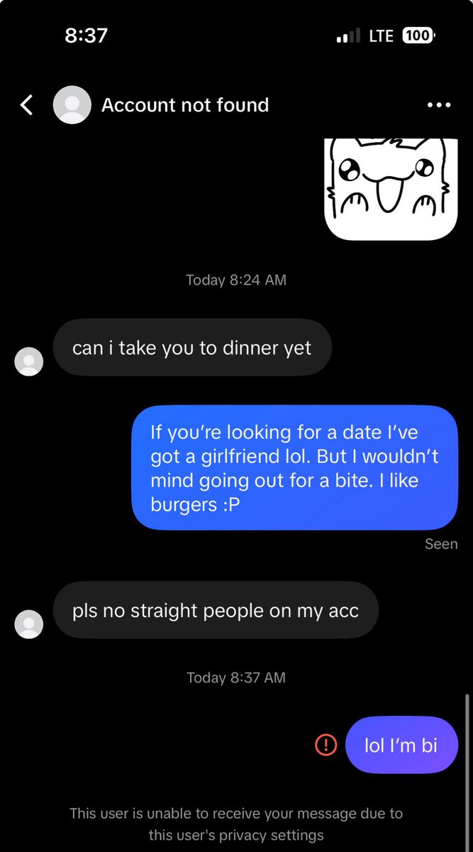 Chilityig's tweet photo. Blocked by a tiktok moot for having a girlfriend bro what😭😭 Im not even straight?? https://t.co/ELhpMzDa8i