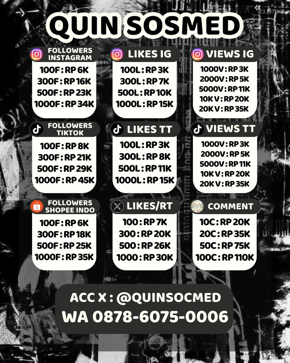 prettyIush's tweet photo. 5K++ TESTI DAN BONUS++💗

💌fastresp:https://t.co/dS8xZVYptv
Testi cek linkbio🌷

READY WTB TIKTOK IG FOLLOWERS LIKE VIEW UPLIKE VIEWS PENGIKUT LIKE SHARE SAVE INDONESIA FOLL FOLLS FOLLOWER SUNTIK INDO MURAH LIKES UPFOLL INSTAGRAM JASA TAMBAH SHOPEE PERMANEN JUAL BELI ZONAUANG https://t.co/VtXT9BPmDs