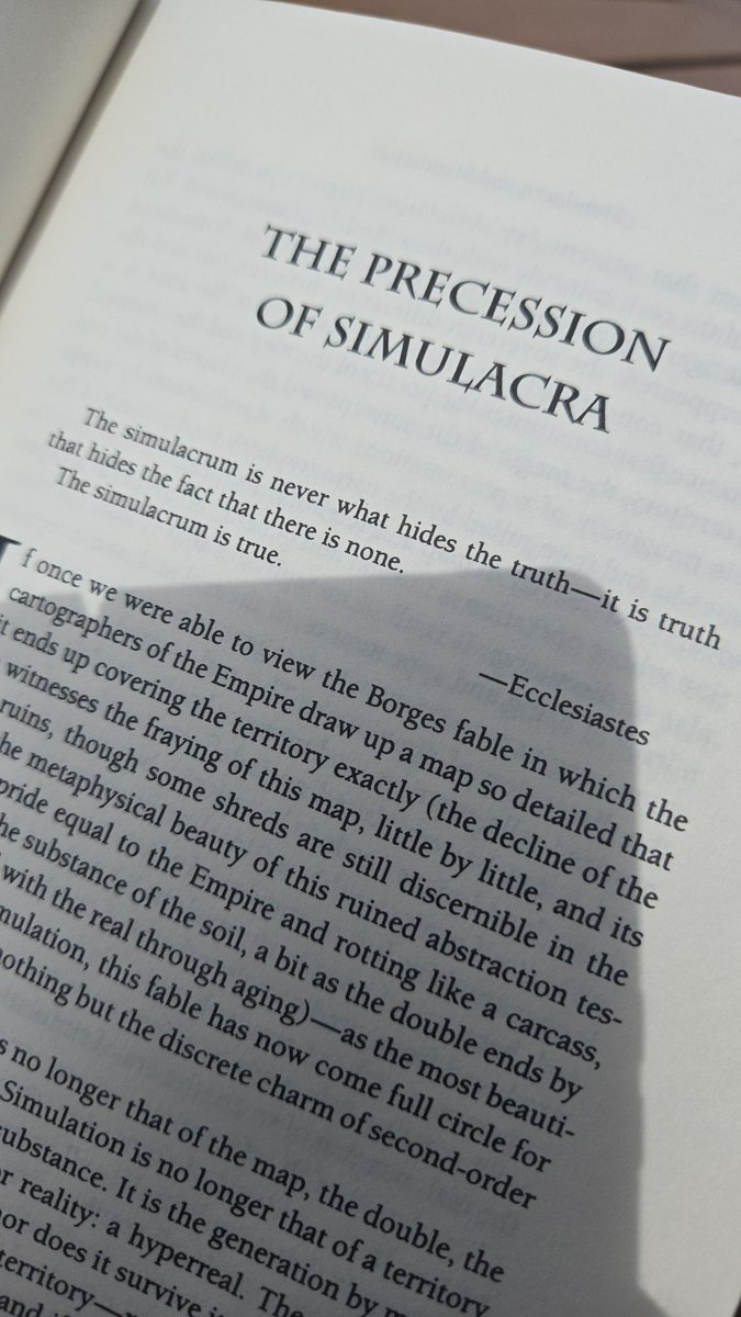 toorandom's tweet photo. Do you enjoy the simulacra &amp; simulation of life?  It is nice huh? Who does not love the hyperreality, it is perfectly fake.

Wake up. https://t.co/MHh7dQIAXr