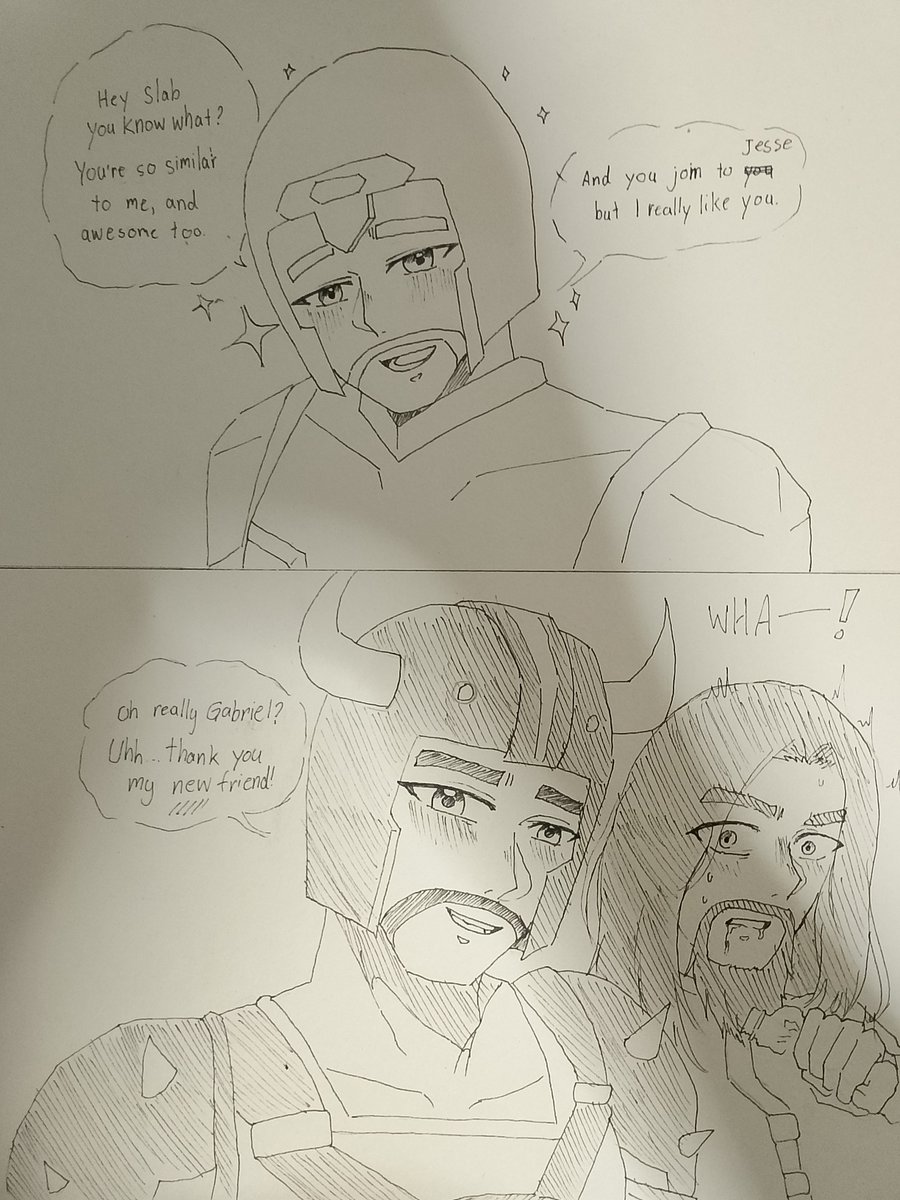 watasi_lily_art's tweet photo. New my drawing on notebook :3
#minecraftstorymode #gabrielthewarrior #ivor #slab https://t.co/mssFbxQz8O