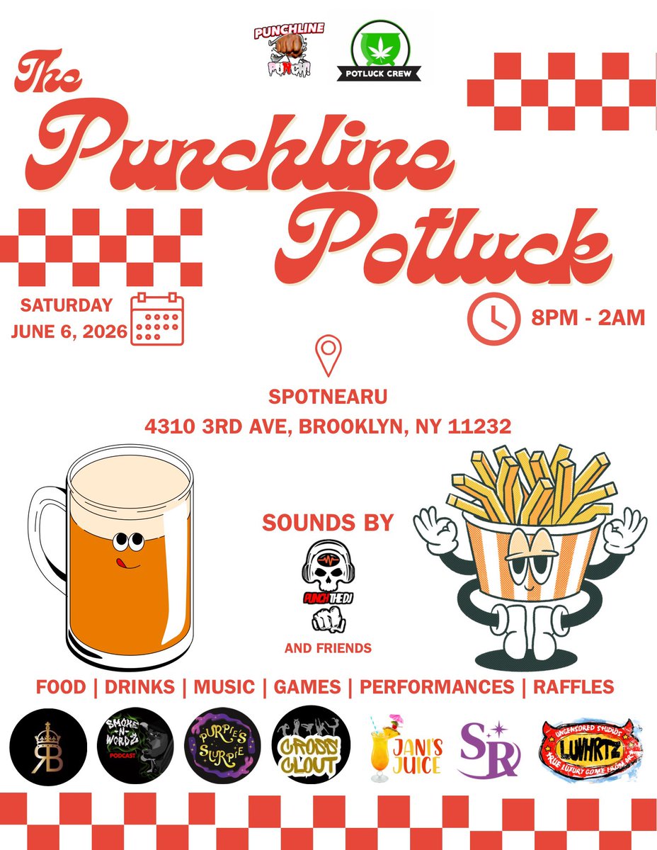 potluckcrew's tweet photo. Next weekend 6/6 we are hosting a party in Brooklyn. The food menu?! Insane, the DJ nice wit it!
🎟️: https://t.co/TIBFwWGT0Q https://t.co/t8E9mLU51t