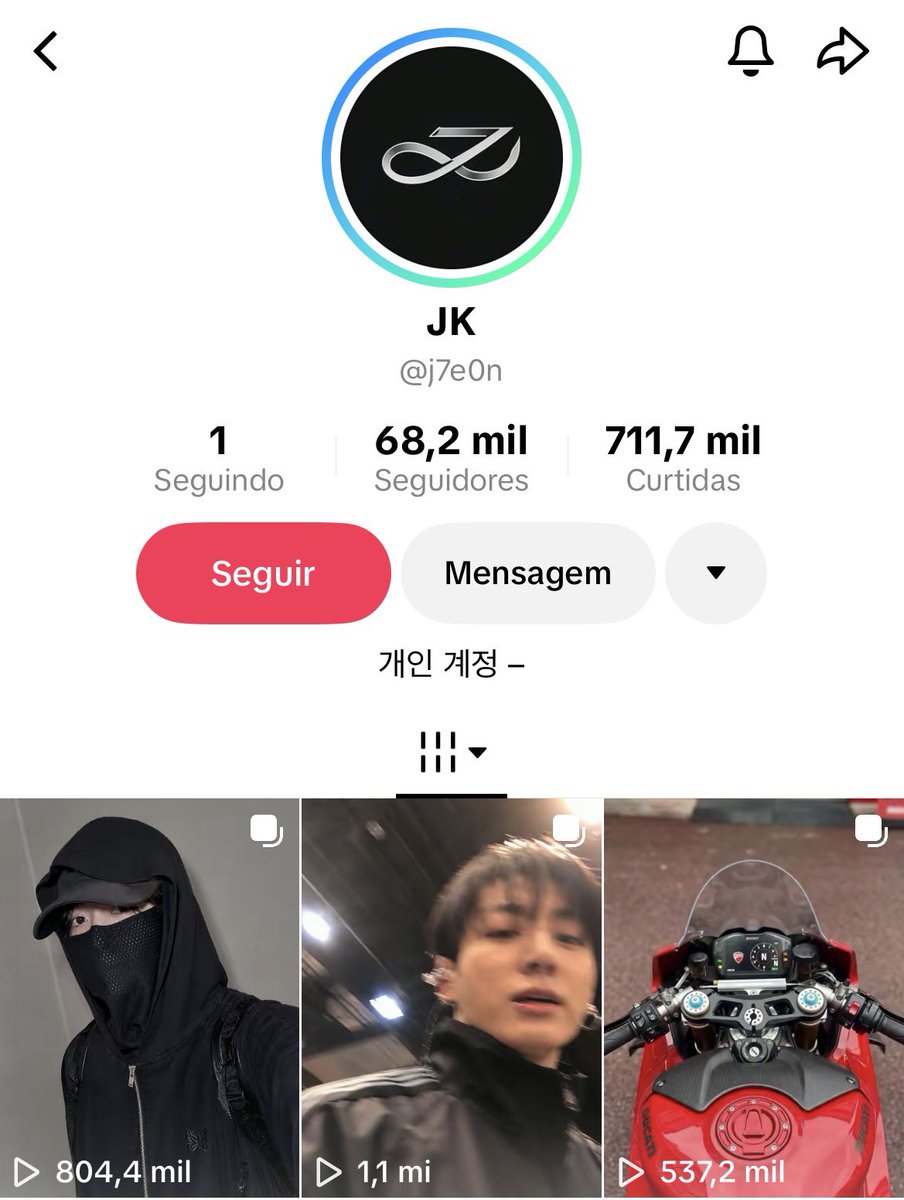 JeonJungkook_BR's tweet photo. Esta conta está se passando pelo JK no TikTok e está publicando deepfakes criados por IA. Ela está ganhando curtidas e visualizações rapidamente, enquanto a conta real do Jungkook ainda está parcialmente com alcance limitado (shadowban). Por favor, divulguem isso, denunciem em massa e bloqueiem esta conta.

— https://t.co/Udj69lD8tP 🚫