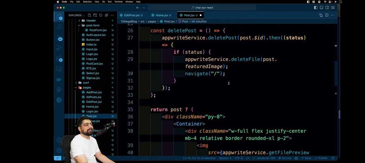 FarshorePrince's tweet photo. Day 26: Building Page ✅ 

• pages: addposts.jsx, allpost.jsx, editpost.jsx, home.jsx, Login.jsx, Post.jsx, signup.jsx

Tags: @Hiteshdotcom @ChaiCodeHQ @nirudhuuu

#chaicode #react https://t.co/nRM590w7Yo