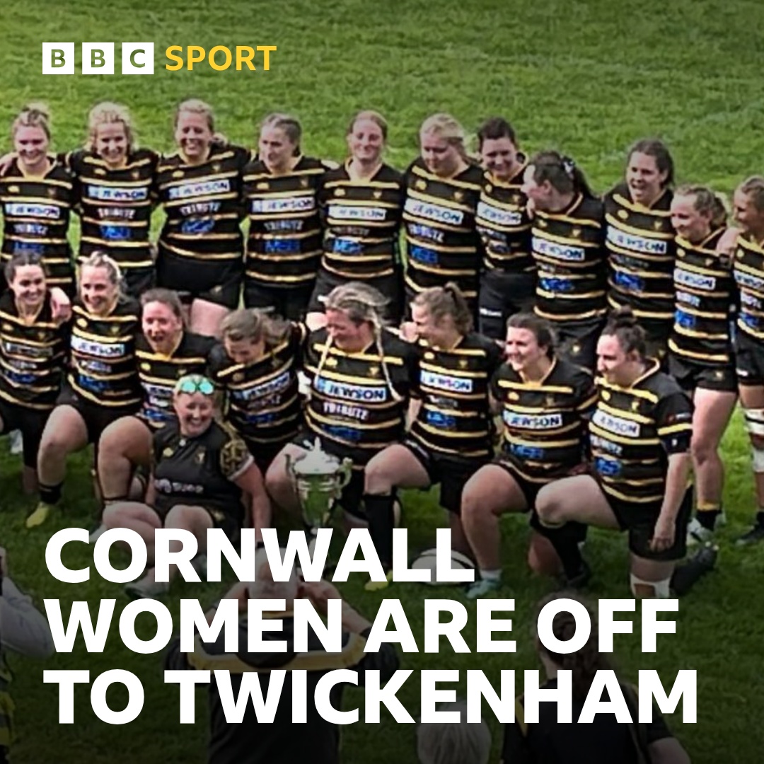 CornwallSport's tweet photo. FULL TIME: Women's County Championship semi-final - North Midlands 12-19 Cornwall

It's an historic Cornwall double at Twickenham! ⚫️🟡

Both the men and women reach finals day! https://t.co/mQOmdEIabY