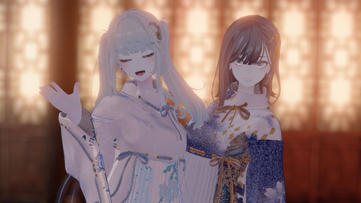 celica623v's tweet photo. #VRCJP
#きょうのにゃんごろう 
#ラシューシャ
 VRCJPを見学していぬいぬになり滝行！久々にちぇしゃーさんとツーショ📷 https://t.co/vbzZo3hKhw