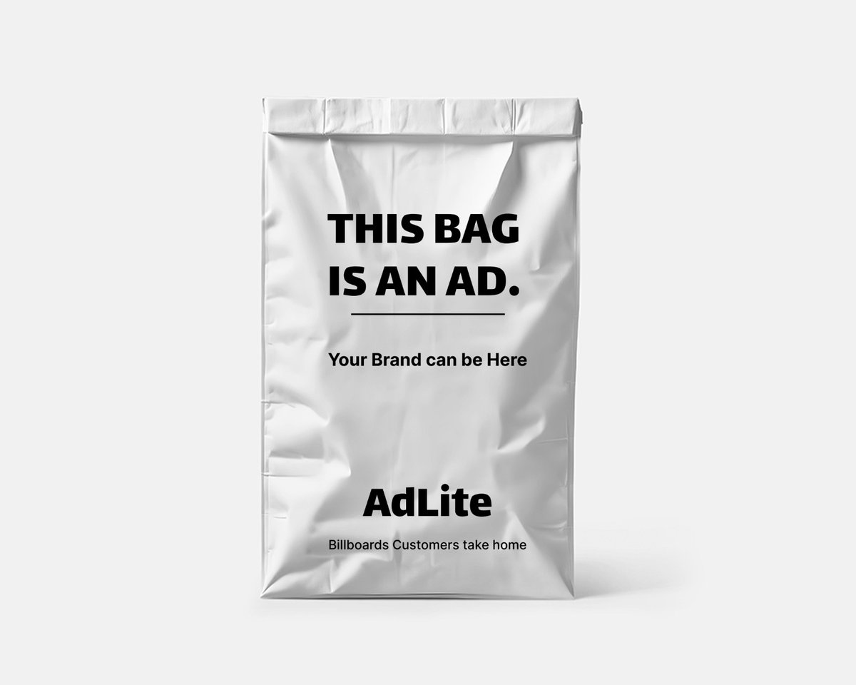useadlite's tweet photo. A billiboard that customers will Carry home
#AdLite https://t.co/LNkFZLA7zm