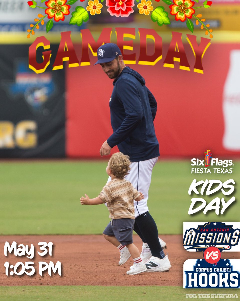 missionsmilb's tweet photo. It’s @SF_FiestaTexas Kids Day! 🎢
🆚 @cchooks 
🕐First Pitch: 1:05 PM
👧First 250 kiddos get a day pass to Six Flags Fiesta Texas

🎟️: https://t.co/xlGCNHDIS7 https://t.co/KNMDNCgFCt