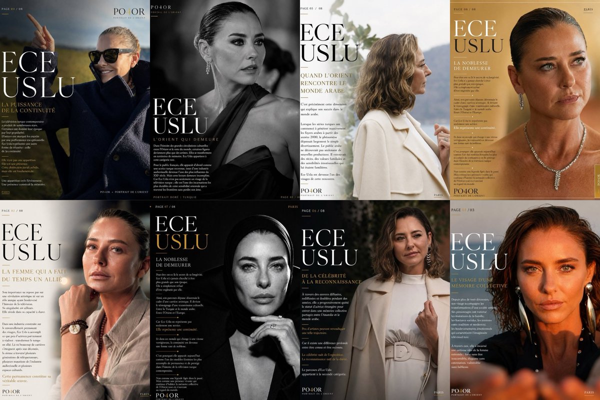 EceUsluAr's tweet photo. ايجي اوسلو من مجلة PO4OR الثقافية الفرنسية 🔥🇫🇷 تحت عنوان "نُبل البقاء / عظمة الاستمرار " 
وهي مجلة رقمية تحاكي الشرق بالغرب
تصف المجلة بأن ايجي اوسلو اكثر من مجرد ممثلة بل هي ارث ثقافي 🔥👑
الرابط : 👇 
https://t.co/tgjV9EhaSl

#EceUslu // #SiyahKalp // #Karagül https://t.co/dZdvghKWkh