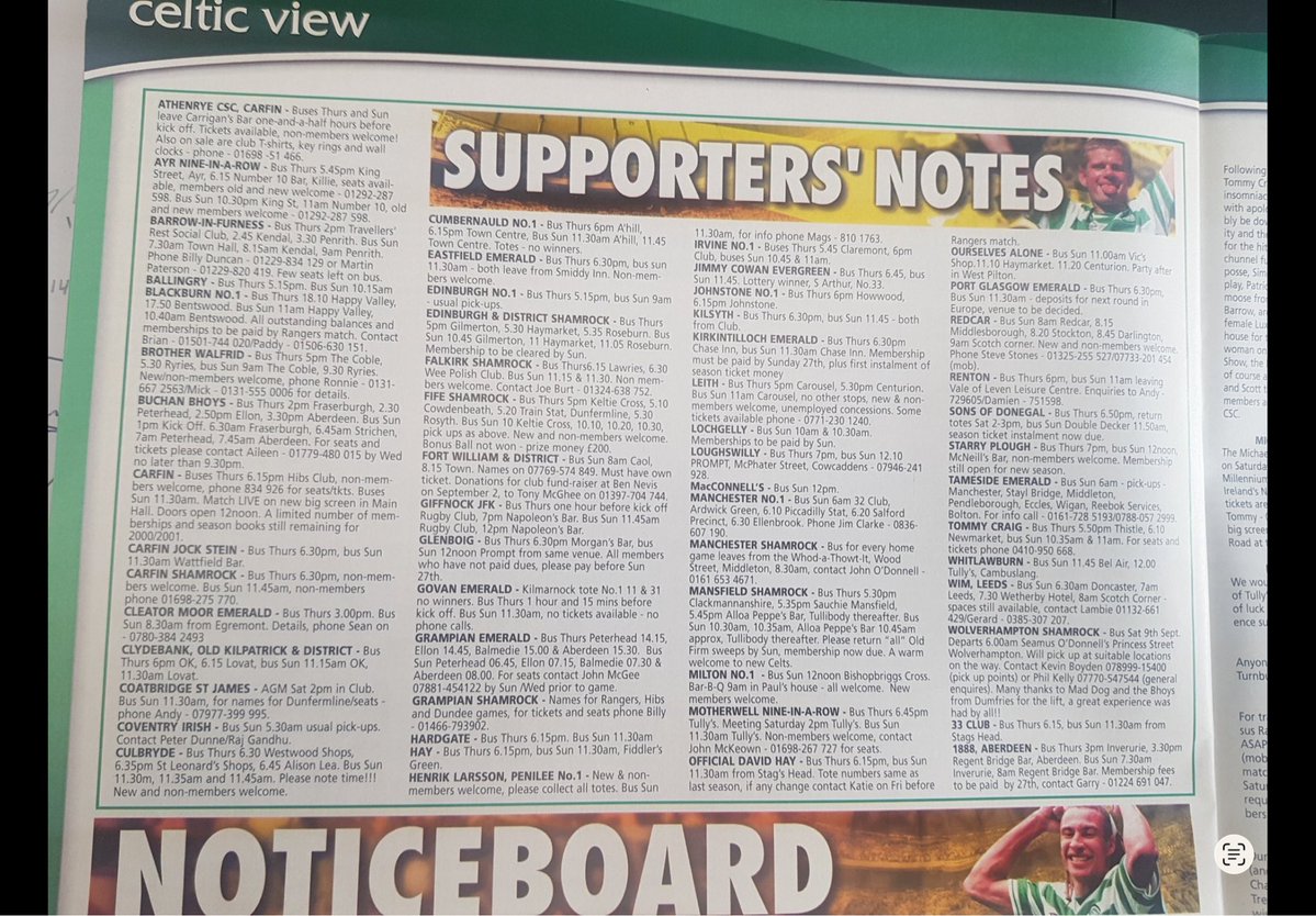 celticbars's tweet photo. Supporters Notes from yesteryear. Hope it brings back memories if your bus is listed in this issue. https://t.co/yK7n0kSPfo