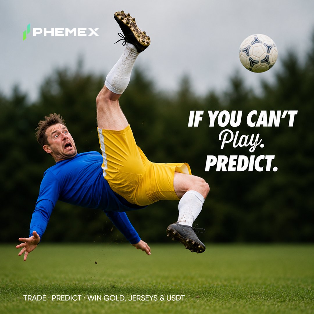 PhemexJapan's tweet photo. Opening match. Golden Boot. Group winners. Knockouts. Final. Champion. ⚽️
キックオフ前に Golden Balls を積み上げろ。🤑
9つの予想ステージが Phemex に登場。
Victory Rush. Trading Showdown. Super Prediction.

ピッチは整った。報酬総額 $7,000,000。
Phemex 2026 Ultimate Championship、まもなく開幕。

👉 Details: https://t.co/GOcE8M7ZSh
