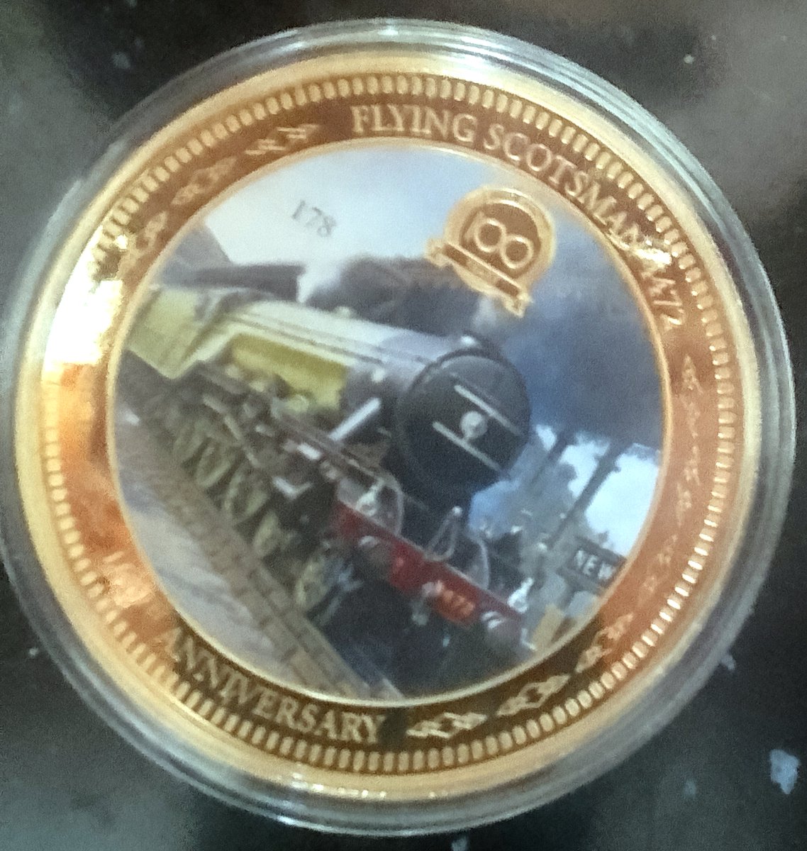 _Goblin's tweet photo. My wife has just returned from Seaham carboot sale, nobody selling stamps this week but she managed to get the railway book for £1 and the train coin for £2.  Very happy! #carboot #railway #coins https://t.co/0cz9zNXXIO