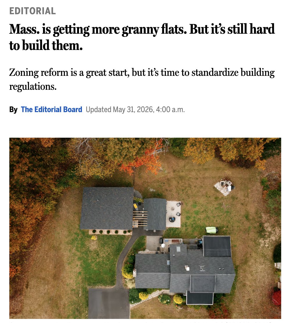 berkie1's tweet photo. "If even the “low-hanging fruit” of zoning reform falters in the Commonwealth because of local red tape, then the state has bigger problems ahead to solve its housing crisis." 

- @BostonGlobe Editorial Board https://t.co/o1yQa5jXQf