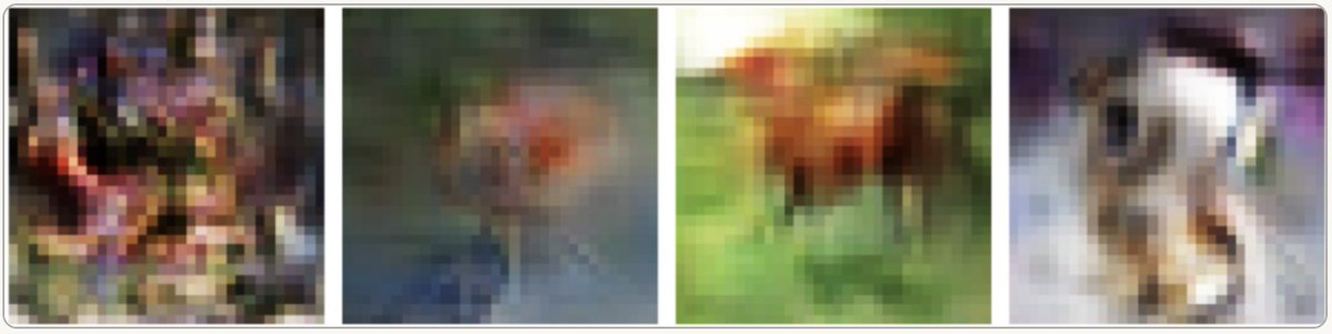 MozarellaPesto's tweet photo. Trying a new generative loss: SDMatch.

No discriminator. No denoising chain. Just batch-level distribution matching.

Here’s an early CIFAR-10 attempt. Not solved, but interestingly image-like.

more info below

Thanks @ludocomito  for help trying to make it work. https://t.co/mXkJaN2gUY