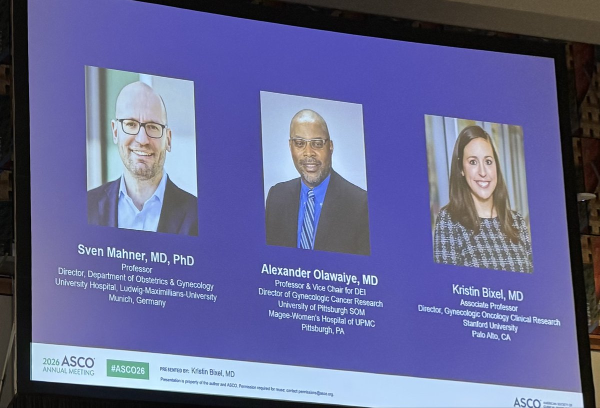 UPMCHillmanCC's tweet photo. A spirited debate underway #ASCO26 Rm 450b as Dr Alexander Olawaiye touts his belief that neoaduvant chemo before surgery in adv ovarian cancer is the way to go! Let’s see what the audience thinks! @MageeUroGyn @UPMCnews @PittHealthSci https://t.co/LVn15TG9Jj