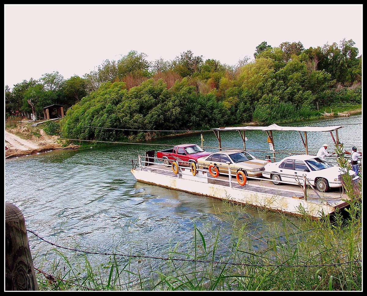 josephcerulli's tweet photo. Los Ebanos Texas ~ The Last Remaining Hand-Drawn International Ferry in The United States #riogrande #riograndevalley #southtexas https://t.co/5D5ZEhzabQ