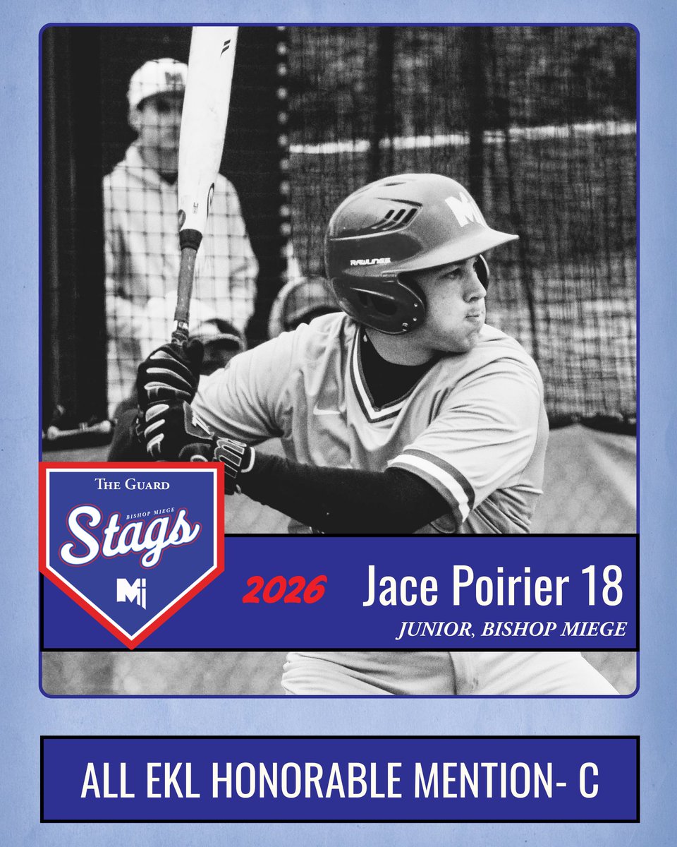MiegeBaseball's tweet photo. Congrats to Jace Poirier on being selected All-EKL Honorable Mention.

One of the best defensive catchers in 4A and a true competitor behind the plate. Proud of the toughness and growth he showed this season.

#TheGuard #AAIT #ICARE 🦌⚾ https://t.co/O9fuLanuhF