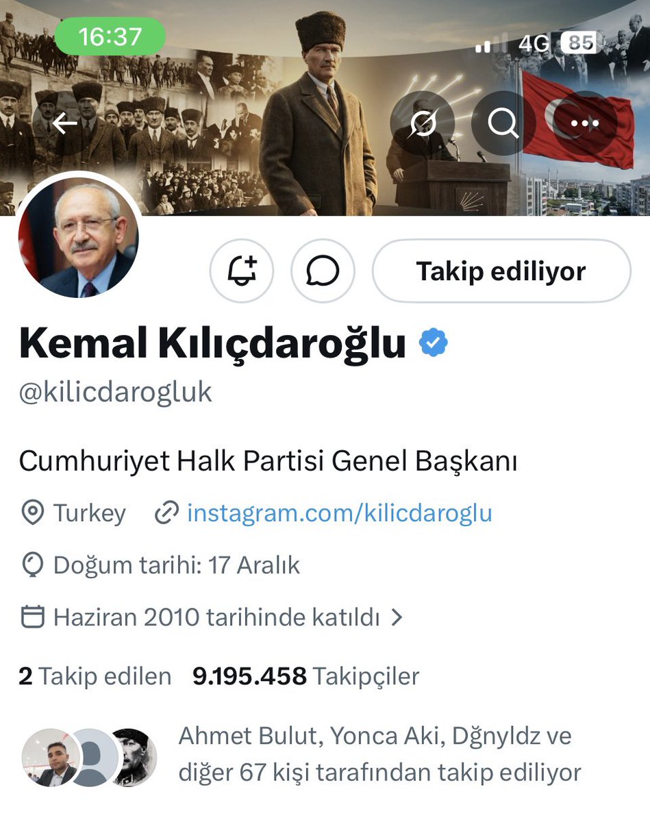 otlaki's tweet photo. @burtolycr @nasuhbektas Giderek artan takipçiler https://t.co/a2Gx7Oh1VC