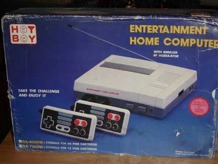 401_db's tweet photo. Today's random choice from Unauthorizon!

Brand: HOT BOY (紅孩兒)
Name: ENTERTAINMENT HOME COMPUTER
*WITH WIRELESS RF MODULATOR
Model: GA-600W/GA-7200W
Region: Taiwan

#Famicom/#NES based console, released by 箭鴻電子股份有限公司.

https://t.co/m3fHA0PHph

#famiclone #retrogame https://t.co/hoCOTuQ7C3