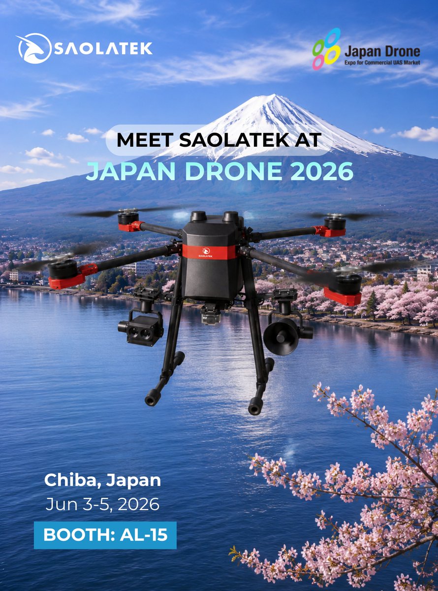 saolatek's tweet photo. FIRST AID S1100 | UAV PLATFORM FOR EMERGENCY LOGISTICS &amp; RESCUE OPERATIONS
Visit Saolatek at JAPAN DRONE 2026:
📍 Booth AL-15 | Makuhari Messe, Japan
📅 03 - 05/06/2026 | 10:00 - 17:00
@JapanDrone 
#Saolatek #DroneForDevelopers #UAV #DroneTechnology #Robotics #IndustrialDrone https://t.co/VtckKcyY6R