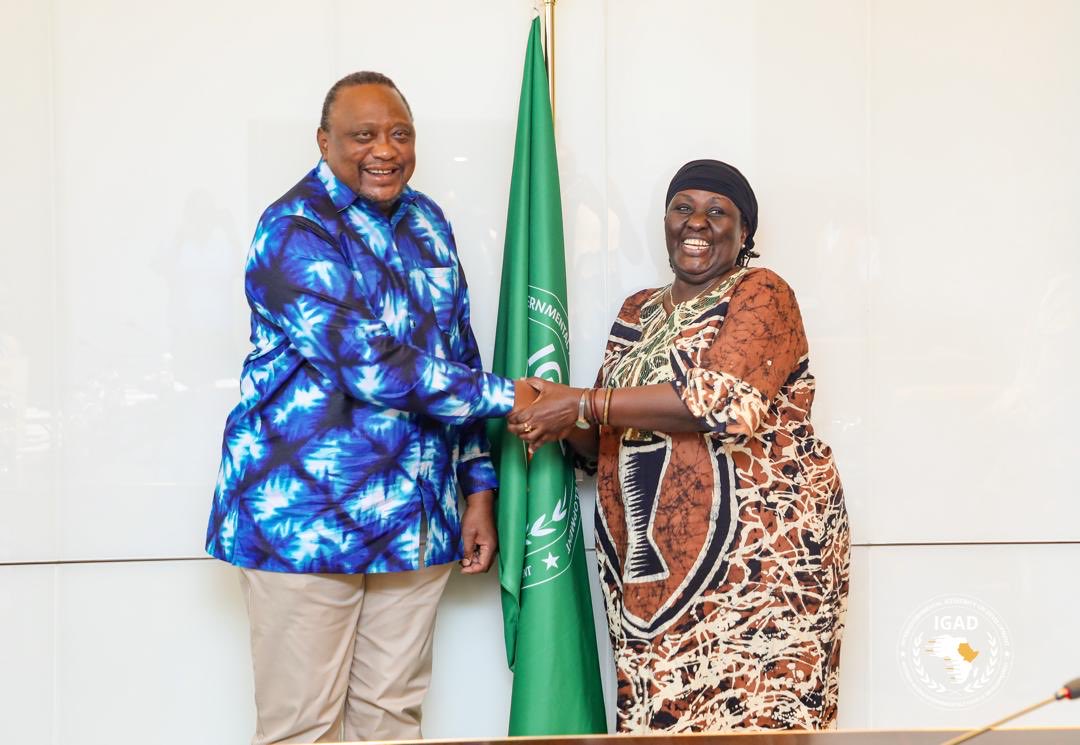 IGADsecretariat's tweet photo. 𝗜𝗚𝗔𝗗 𝗘𝗹𝗲𝗰𝘁𝗶𝗼𝗻 𝗢𝗯𝘀𝗲𝗿𝘃𝗮𝘁𝗶𝗼𝗻 𝗠𝗶𝘀𝘀𝗶𝗼𝗻 𝘁𝗼 𝗘𝘁𝗵𝗶𝗼𝗽𝗶𝗮 𝟮𝟬𝟮𝟲

📍 Addis Ababa, Ethiopia | 31 May 2026

Ahead of Ethiopia's 7th General Election, Dr. Speciosa Wandira Kazibwe (@SpeciosaW), Head of the #IGAD Election Observation Mission, met with H.E. Uhuru Kenyatta, former President of the Republic of Kenya and Head of the African Union Election Observation Mission (AUEOM).

The meeting between the two Heads of Mission provided an opportunity to exchange pre-election observations, discuss observer deployment plans, and reaffirm their mutual commitment to supporting peaceful, credible, transparent, and inclusive electoral processes in Ethiopia.

Dr. Kazibwe and H.E. Kenyatta also discussed coordination mechanisms between their respective teams and mapped out the timeline for releasing their preliminary election report, set for 3rd June, 2026 in Addis Ababa, Ethiopia.

#IGADEOM #EthiopiaDecides2026 #RisingWithIGAD #OneRegionOneFuture