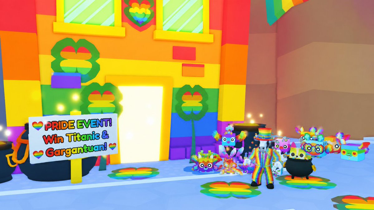 KacperK28724974's tweet photo. Pride Event in Next Week! 🌈
Pet Simulator 99
(Don't kill me Adam 🙏)
#ROBLOX https://t.co/5HikkGgIXI