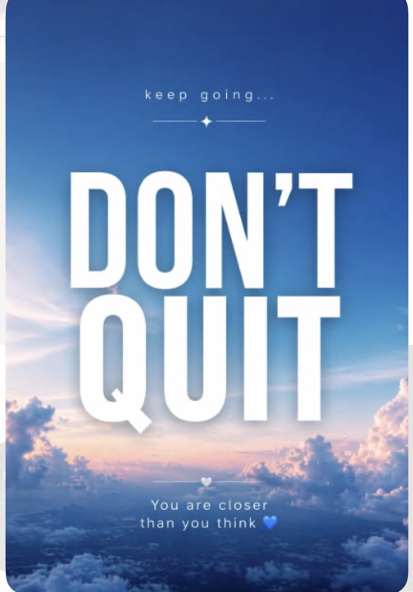 healingbysoul_8's tweet photo. #رسالة_الكون
لك
الان

Don’t QUIT …

KEEP GOING..

لا تستلم..
استمر ✨🧬🗝️ https://t.co/WHWS5zsXpY