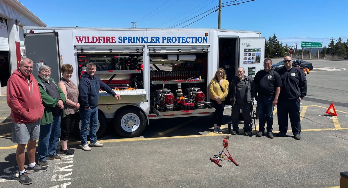 MYSTVolFireDept's tweet photo. Our town is leading a fundraiser for a wildfire Structure Protection Unit including a live Facebook event June 20th!

With an increase in wildfires, a unit such as the one pictured will help our Department protect neighbourhoods such as yours.

We look forward to your support! https://t.co/SXqtqhFQvi