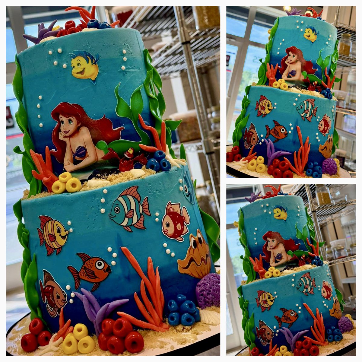 LJCakeStudios's tweet photo. Make This Cake or Any of Our Custom Cakes Part of Your World 🧜‍♀️ 🐠 🦀 Send Our Team a Message to Speak With One of Our Cake Artists https://t.co/zwM1GykvKW