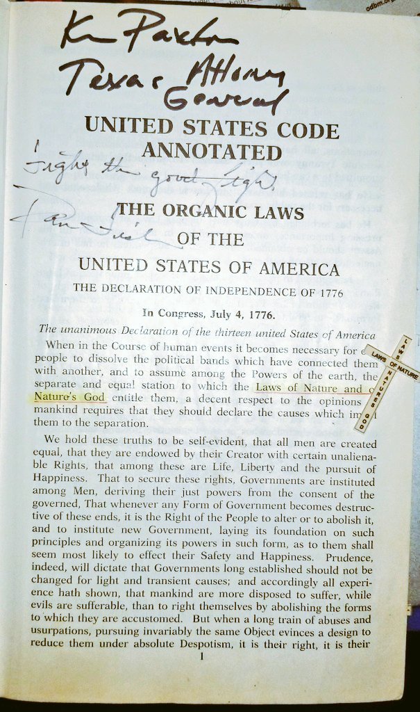 PoliticalBrew's tweet photo. Aren't so many babies murdered exactly because we pass so many bills to save them?

What does the 2nd sentence of 1776 say?  IGNORING THAT is why SO MANY BABIES GET MURDERED!!!

LEARN BLACKSTONE!
KNOW THE LAW! https://t.co/VMtvT0tWW5