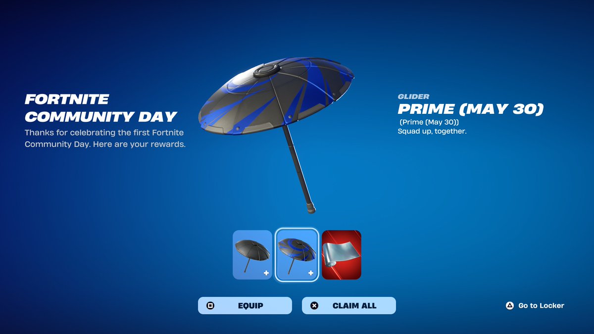 FortniteFNLK's tweet photo. FORTNITE REMOVED FREE COMMUNITY DAY REWARDS FROM LOCKER!

We’re working to fix an issue with the Community Day rewards disappearing and we’ll let you know once they’re back in your Locker.

USE CODE ‘FNLKK’ #ad https://t.co/OTcaqr0smR