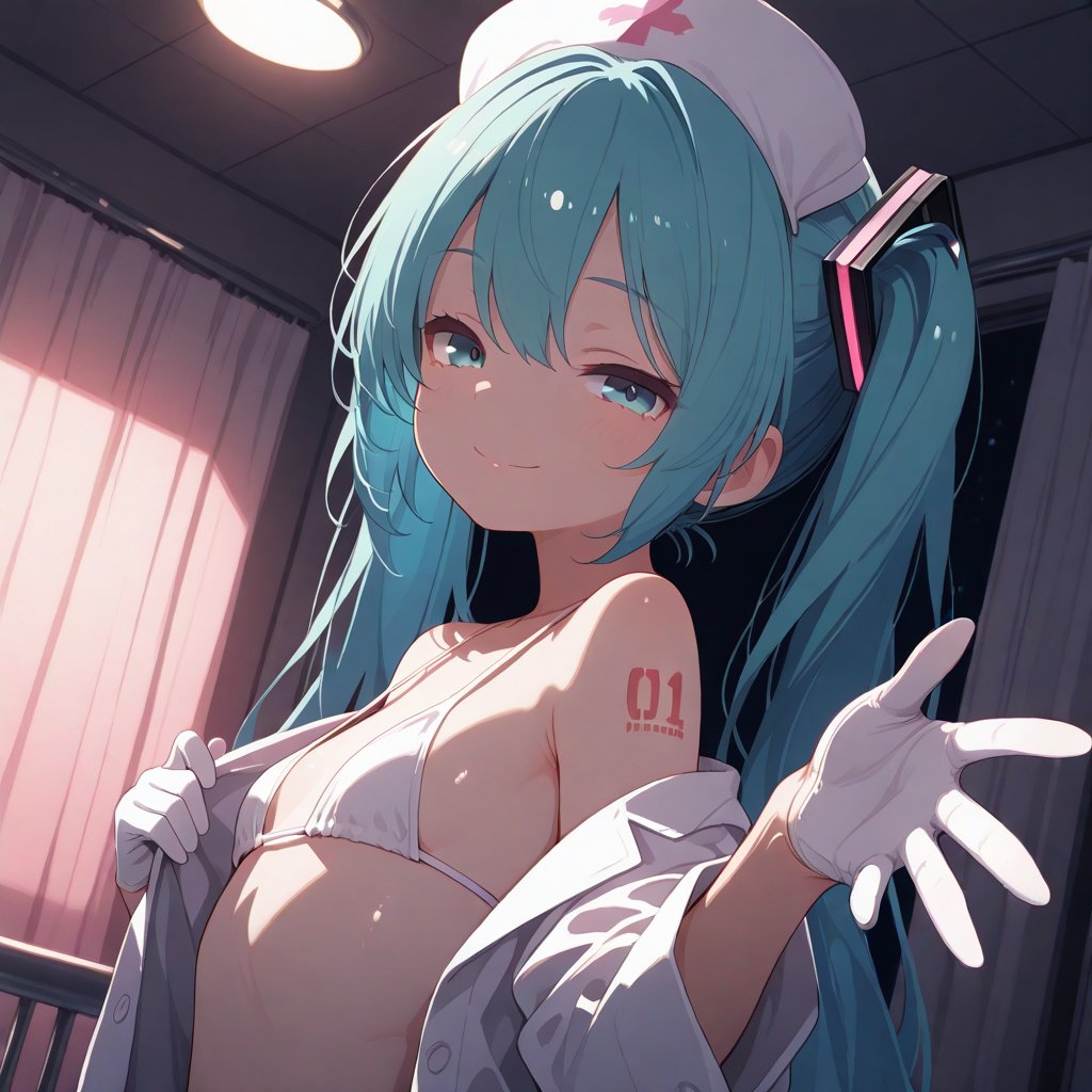 TOMBOAI7379's tweet photo. 「こちらへどうぞ♪」
初音ミク / Miku Hatsune　sfw　#AIイラスト #AIARTWORK #初音ミク https://t.co/GB0nYFHQcU