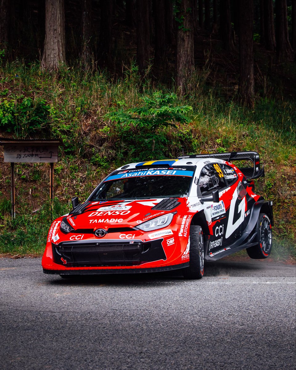 Petter_Solberg's tweet photo. Oliver & Elliott leave Rally Japan with Maximum Super Sunday points, a Powerstage win, and still 3rd in the Championship standings 👌🇯🇵

The overall result here wasn’t what they hoped for, but they had great pace and drove with a good margin - things just didn’t go their way. But big thanks to the team for the support 🙌  the boys were really happy with the car. It was also fantastic to have Akio-san here to support and enjoy! 

Congrats to Elfyn, Scott and Toyota for the victory and podium lockout! 🏆