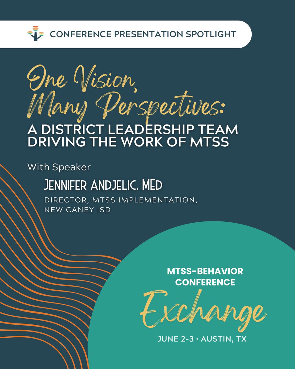 EmergentTree's tweet photo. District leaders bring MTSS to life when data, aligned systems, and shared vision move together. Join Jennifer Andjelic at the MTSS-Behavior Conference to explore how leadership teams strengthen Tier 1 practices. See you next week! https://t.co/GGaf1QnLe6
