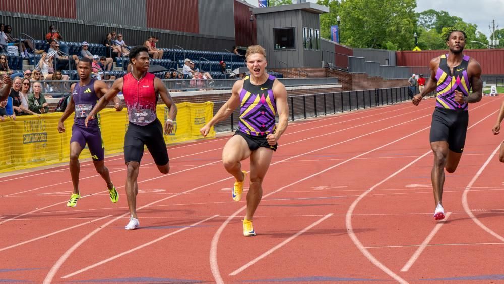 DyeStat's tweet photo. Sam Blaskowski Runs World No. 2 Clocking In 100 Meters With 9.89 At Music City Track Carnival 

By @doug_binder 📰 https://t.co/JXwPgELBD1 https://t.co/uvIEvCIo4Q