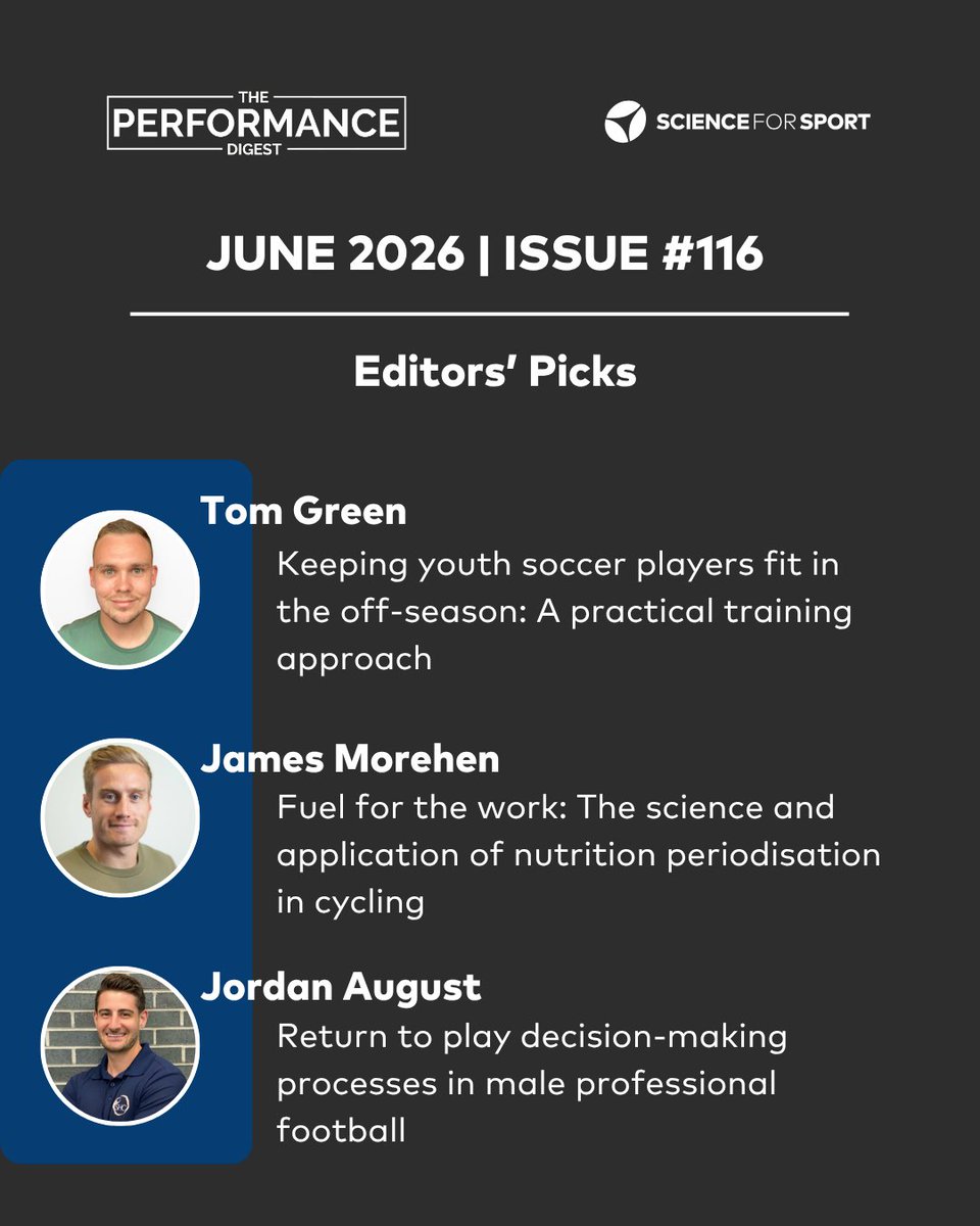 ScienceforSport's tweet photo. The editors' top three picks from the June 2026 Performance Digest, released tomorrow.

Click the link below to go to all the issues inside the Academy.

https://t.co/L1M7VOGCyb https://t.co/5NtcwqmfDJ