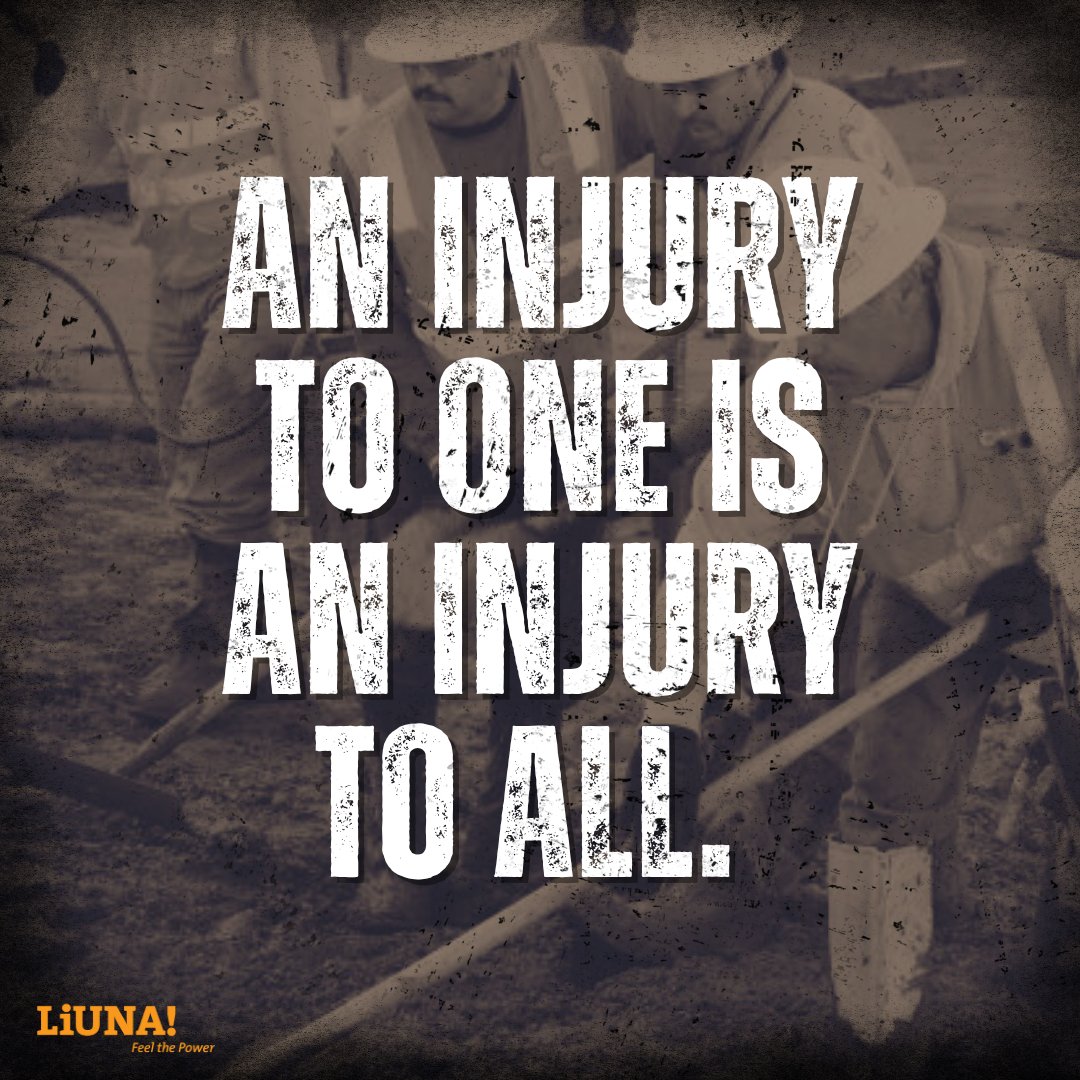 LIUNA's tweet photo. #Solidarity means looking out for each other. On the job. In our communities. In OUR UNION. No #Laborer stands alone. #YouAreNotAlone #Solidarity #Brotherhood #Sisterhood https://t.co/ZTugRdeMGG