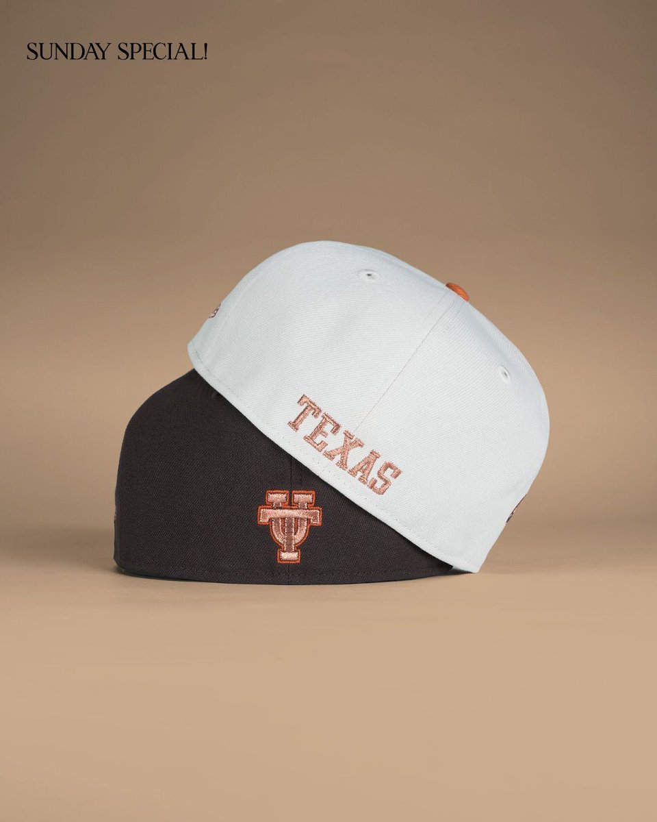 TopperzStore's tweet photo. SUNDAY SPECIAL 🇺🇸🤘

Texas Longhorns New Era 59FIFTY fitteds are landing with clean collegiate colorways, bold embroidery and classic championship side patches 👀🔥

Limited stock only.

Dropping @topperzstoreusa

Which one are you rocking? 🤘

Link in bio ⏰ https://t.co/Rkgm0uS6Ep