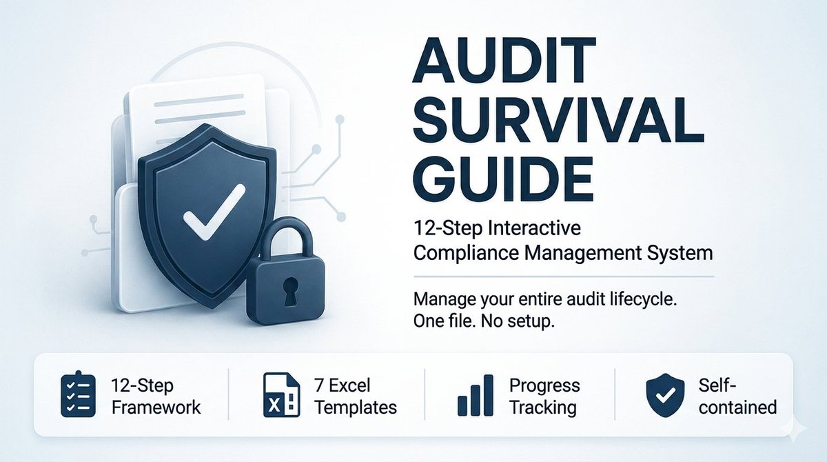 nfosecc's tweet photo. Audit failures start months before the auditor arrives.

❌ Missing evidence 
❌ Unclear ownership 
❌ Last-minute scrambling

The Audit Survival Guide fixes that.

One file. No setup. No recurring fees.

https://t.co/hp3ejEXidw

#GRC #Compliance #AuditReady https://t.co/4eEMrVVPfn