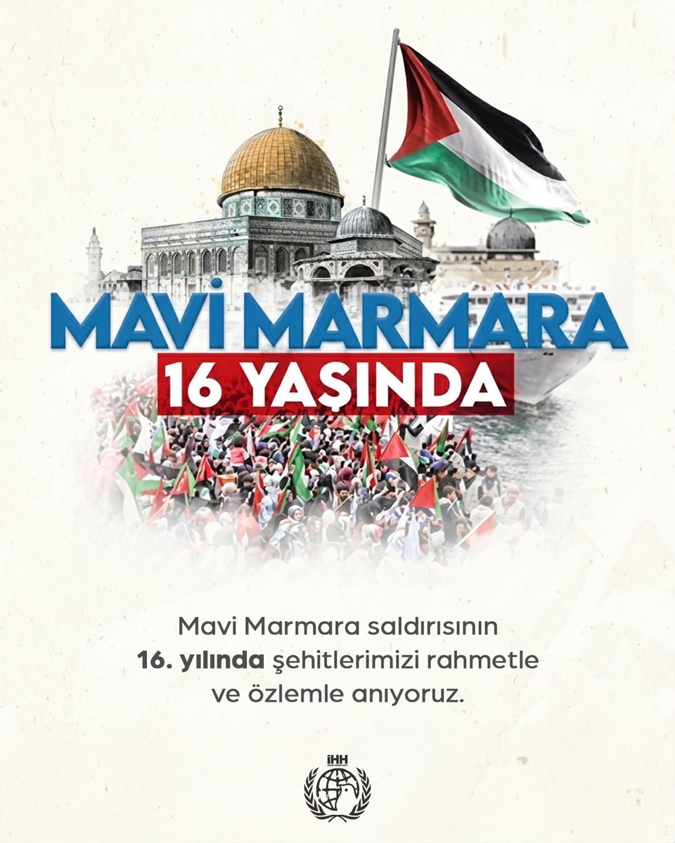 IhhBolu's tweet photo. 🕊️ Kutlu Sefer Mavi Marmara 16 Yaşında!

Mavi Marmara saldırısının 16. yılında şehitlerimizi rahmetle ve özlemle anıyoruz.

#MaviMarmara https://t.co/fjnK754m1o