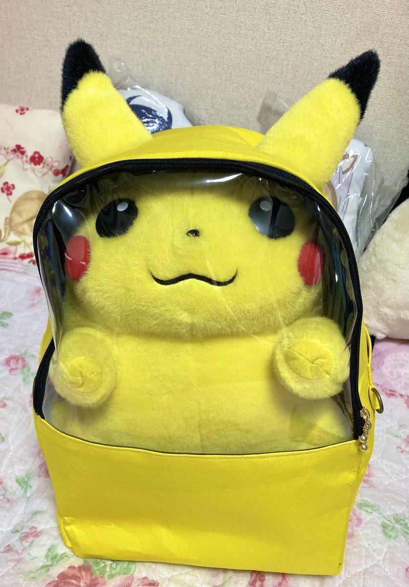 kurenai0207's tweet photo. 1／1ピカチュウ入れリュック出来た！！
ぱっと見耳付きピカチュウリュックに見えるが、耳はピカチュウ自前の耳なんで、ピカチュウ入れることに特化したリュックなのだ。 https://t.co/YY7ShXGQRO