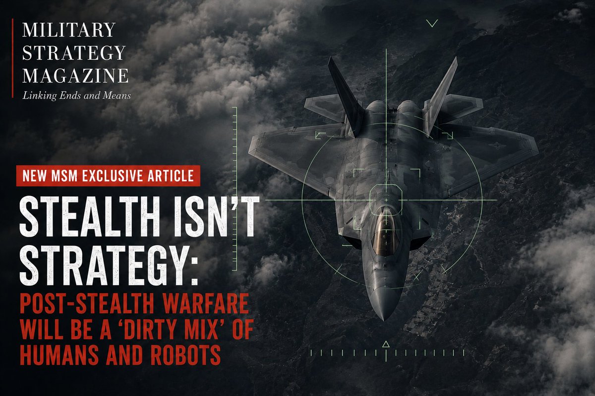 milstrategymag's tweet photo. What happens when the battlefield can increasingly see everything?

Always free to read 👉 https://t.co/4uGe1M77hz