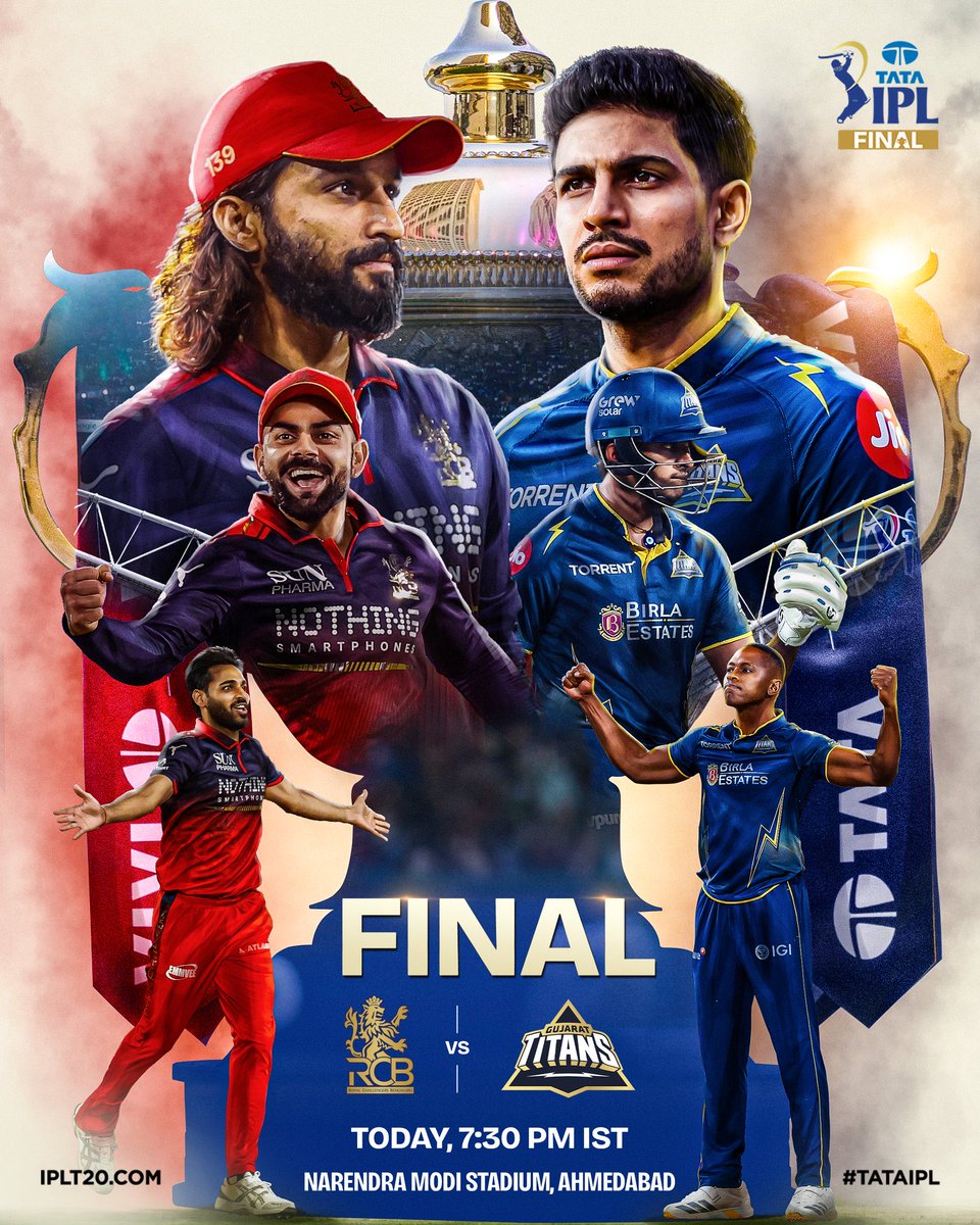 SillyPointHQ's tweet photo. One last push 💪
One FINAL leap 🔥

A season’s worth of hard work comes down to this.

Pressure. Passion. Pride.

The ultimate prize awaits on the other side. 🏆

May the best team win. 🍿🏏

#RCBvGT #IPLFinal https://t.co/WnstF8FGPc