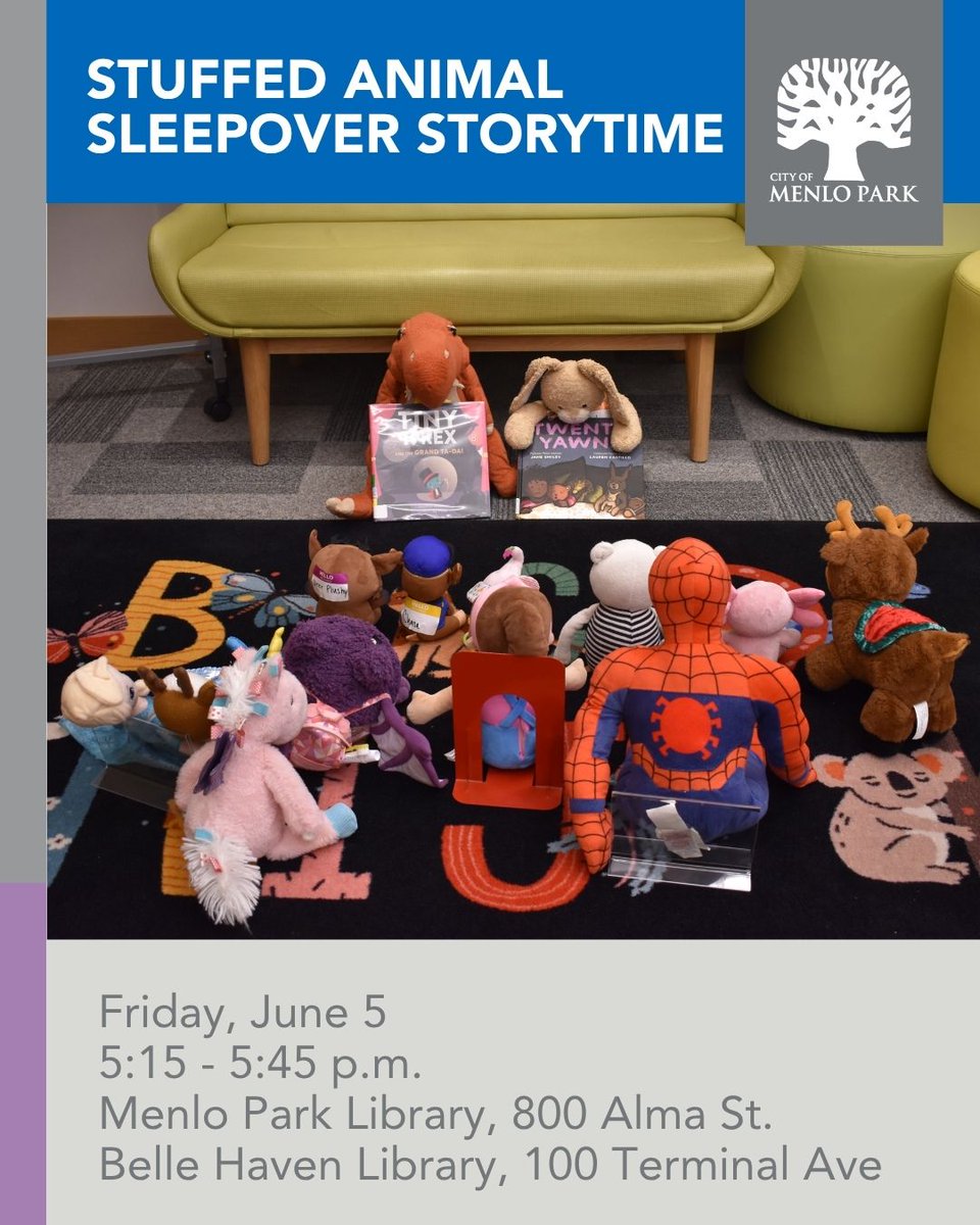 MenloLibrary's tweet photo. Join us this week, and spread the word!

5/31: George Takei (virtual)
6/3: Citrus Tree Care (virtual)
6/5: Stuffed Animal Sleepover
6/6: Herbs in Your Garden
6/6: Carlitos Medrano Trio
6/7: Magician Blake Maxam

--plus book groups, teen events, &amp; more! https://t.co/upUnK8efKa https://t.co/rKLASTsfh9