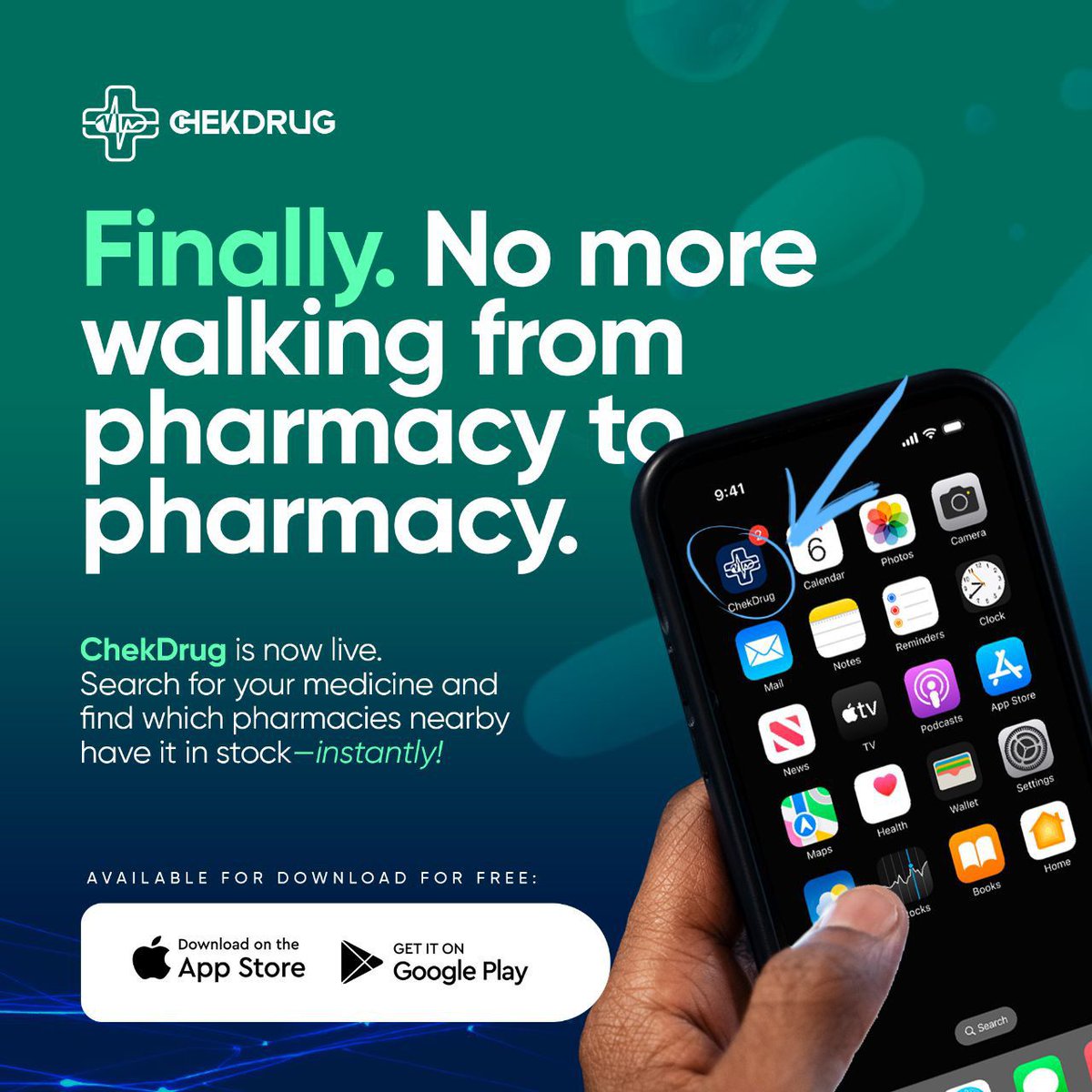 benjaminokantaa's tweet photo. Finally! No more walking from pharmacy to pharmacy under the hot sun.  ChekDrug is now live, search for your medicine and find nearby stock instantly! #ChekDrug https://t.co/jYVumApRv3