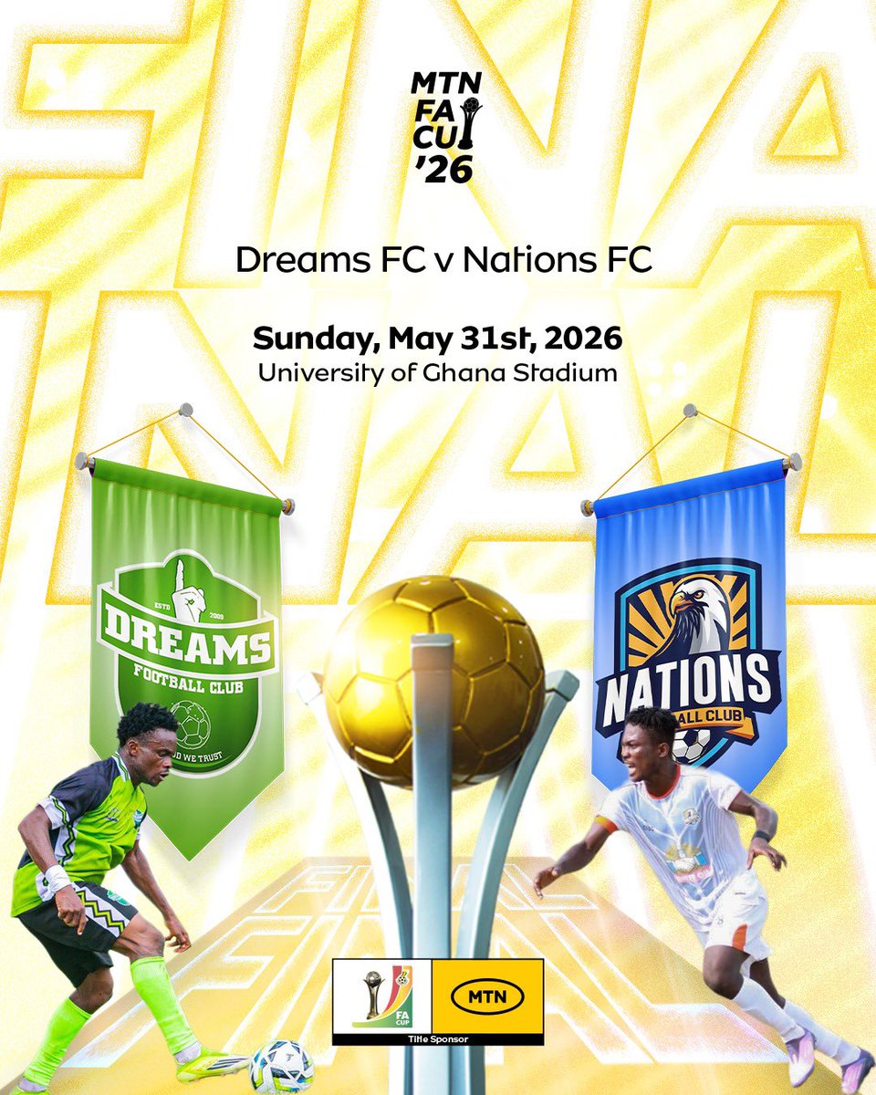 mrnathaniel_'s tweet photo. Dreams FC vs Nations FC — a final worthy of legends! ⚽🔥 #MTNFACup https://t.co/x6KI3cwkn3