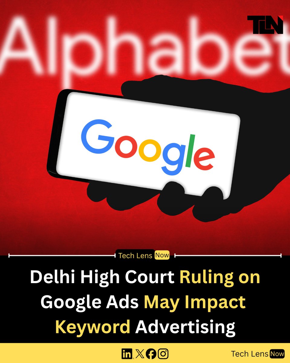 TechLensNow's tweet photo. Delhi High Court rules against Google in a trademark-linked keyword advertising case.

The court restrained Google from using Hindware-related marks as ad keywords and ordered ₹30 lakh in nominal damages.

Follow @TechLensNow for more tech updates https://t.co/j93sudAbOh