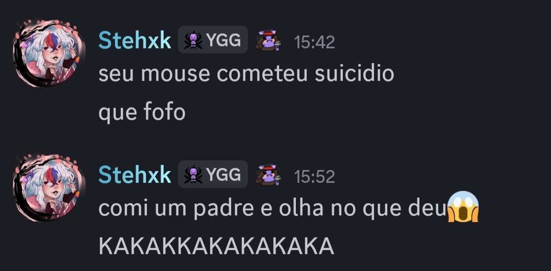 Mika_cuscuz's tweet photo. Mais um dia normal conversando com a @stehxk https://t.co/WAv5hM0rMR