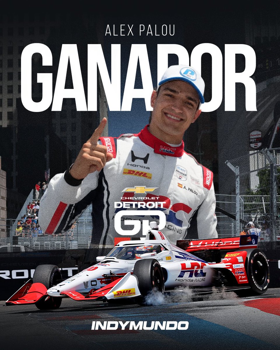 IndyMundoJK's tweet photo. IMPARABLE: PALOU GANA EN LAS CALLES DE DETROIT 🏆
Con este triunfo, Palou llega a 23 victorias en su carrera y sigue ampliando su dominio en el campeonato.
El tetracampeón está en otro nivel. Detroit volvió a ser suyo.
#IndyCar #DetroitGP #AlexPalou https://t.co/t15ijqCPDT