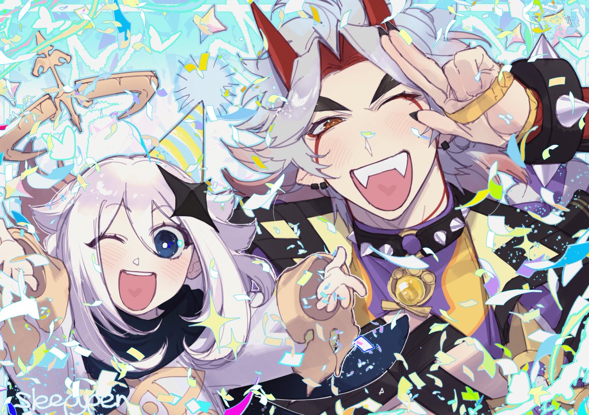 pium_art's tweet photo. siblings btw✌️✌️💙💙
#荒瀧一斗生誕祭2026
#パイモン生誕祭2026 https://t.co/xgmLFSQ5eU
